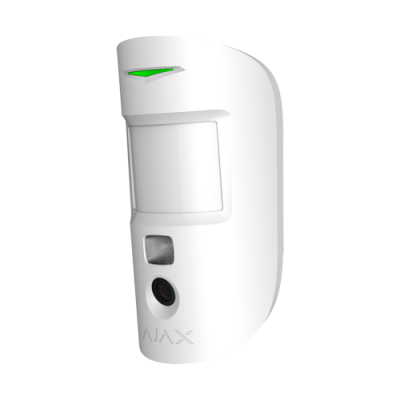 Sensor de movimento branco AJAX com luz verde