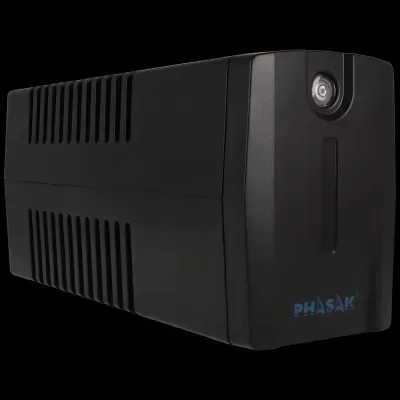 Unidade UPS preta com logo PHASAK