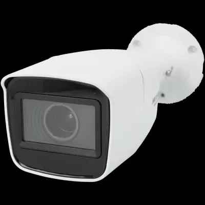 Câmara de vigilância branca com lente protegida e montagem circular