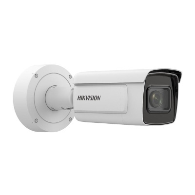 Câmara de vigilância branca HIKVISION com lente quadrada e suporte de montagem