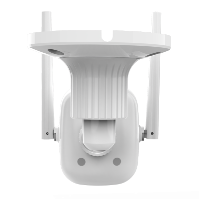Sensor de movimento branco com antenas e botão giratório