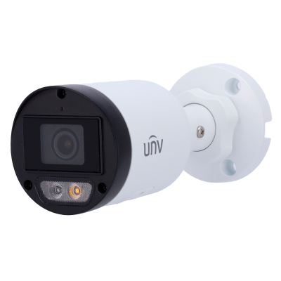 Câmara de vigilância branca e preta com sensores de luz