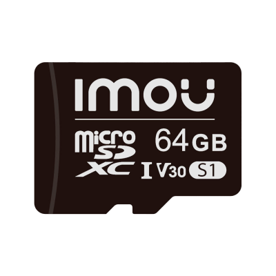 Cartão microSDXC Imou 64GB preto com texto branco