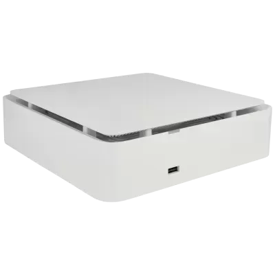 Base de carga branca quadrada com entrada USB