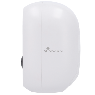 Dispositivo branco com logotipo NIVIAN a cinza