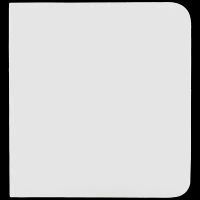 Azulejo quadrado branco com bordas arredondadas