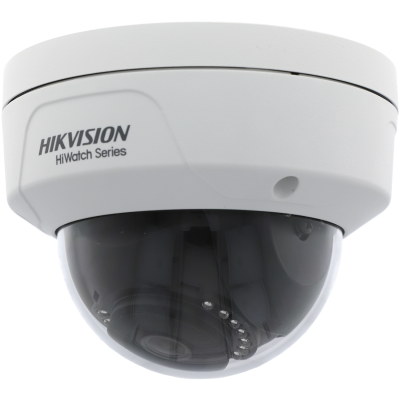Câmara de vigilância dome branca HIKVISION HiWatch Series com cúpula preta