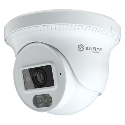 Câmara de vigilância branca Safire Smart montada no teto