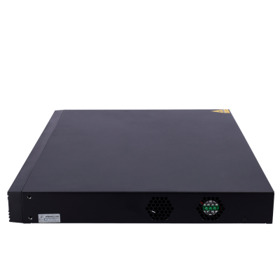 Dispositivo eletrônico preto com ventoinhas na lateral