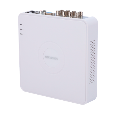 Aparelho electrónico branco HIKVISION com várias portas e indicadores LED