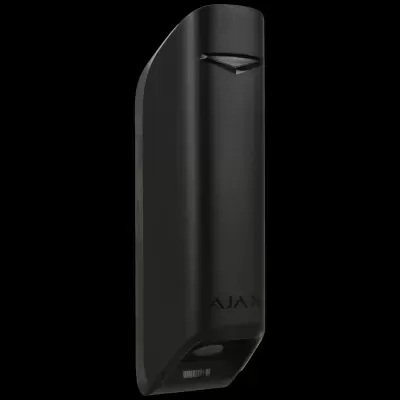 Sensor de segurança preto com palavra AJAX