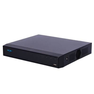 Gravador digital preto para vídeo vigilância com porta USB e ventoinha lateral