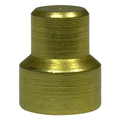 Adaptador metálico dourado cilíndrico