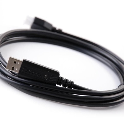 Cabo USB preto Texacom enrolado