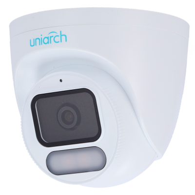 Câmara de segurança branca Uniarch montada no teto