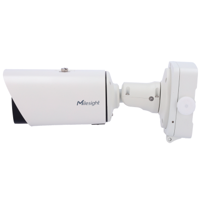 Câmara de vigilância branca Milesight com suporte de fixação