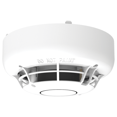 Detetor de fumo branco redondo com texto DO NOT PAINT