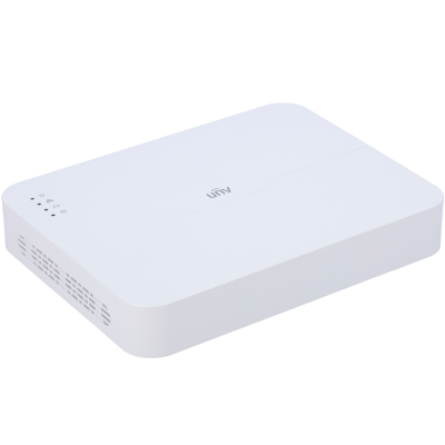 Dispositivo eletrônico retangular branco Univ com LEDs e ventilação lateral