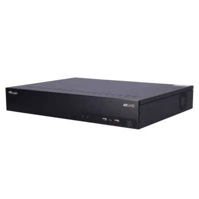 Decodificador preto Milesight 4K UHD com portas USB