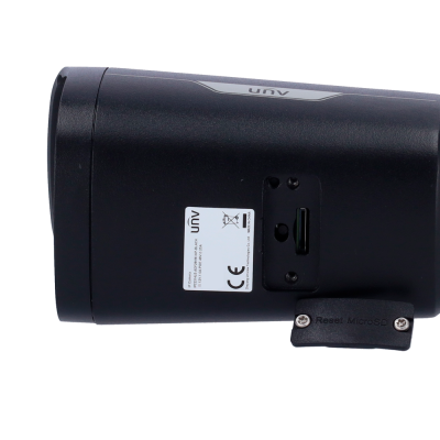 Câmara de segurança preta UNV com porta MicroSD