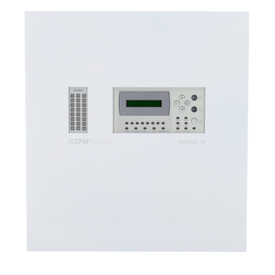 Painel branco eletrónico com visor digital e botões