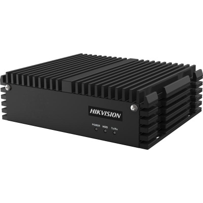 Dispositivo eletrónico preto HIKVISION com LEDs indicativos