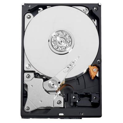 Disco rígido aberto com disco metálico e braço atuador