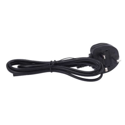 Cabo eléctrico preto enrolado com ficha eléctrica tipo G