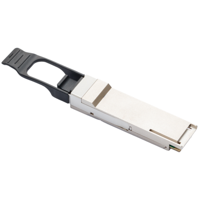 Módulo transceptor SFP metálico com aba preta de plástico