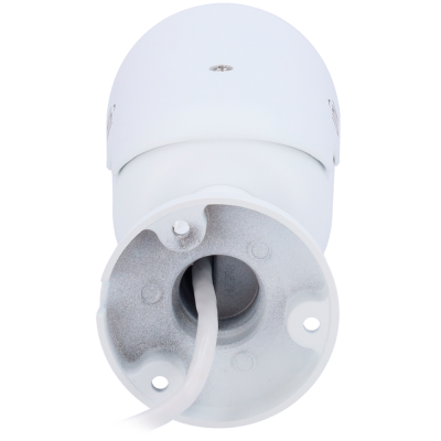 Dispositivo branco com base redonda e cabo saindo do centro