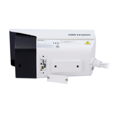 Câmara de vigilância Hikvision branca com preto e entradas USB e microSD