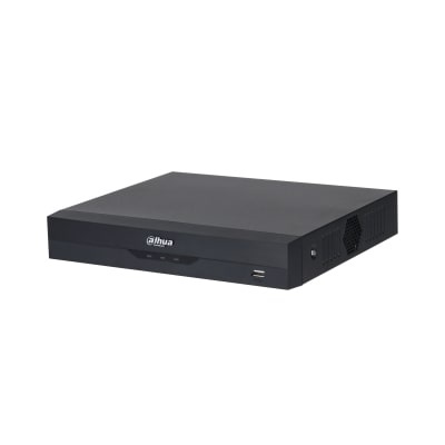 Dispositivo eletrónico Dahua preto retangular com botões e porta USB