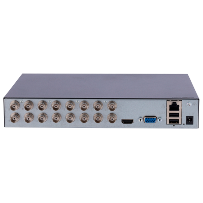 Receptor ou gravador digital cinzento com múltiplas entradas e saídas