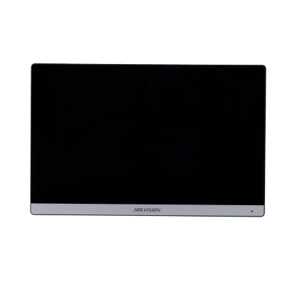 Ecrã vídeo intercomunicador HIKVISION moldura prateada ecrã negro
