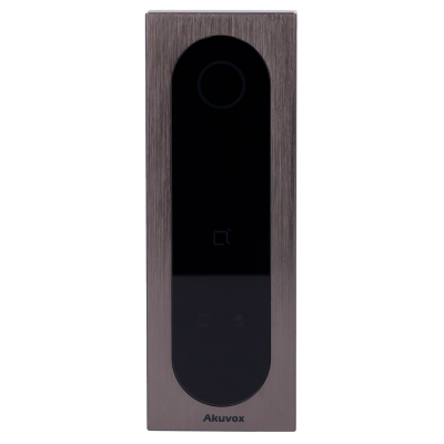 Intercomunicador Akuvox metálico com painel preto