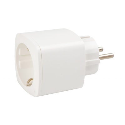 adaptador elétrico branco com pinos metálicos