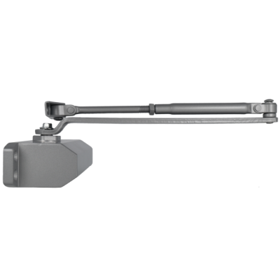 Porta-corta automática cinzenta com braços articulados