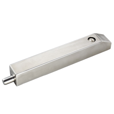 Dispositivo metálico retangular com botão cylindrical em aço inox