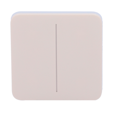 Interruptor de parede branco quadrado com risca central vertical