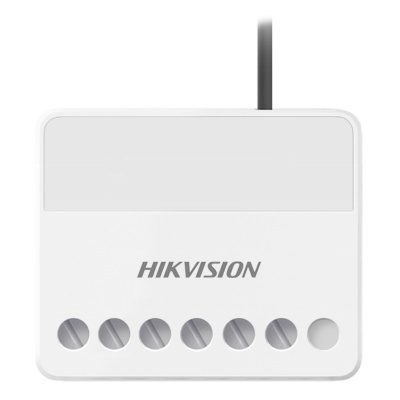 Dispositivo branco electrónico HIKVISION com parafusos e cabo preto