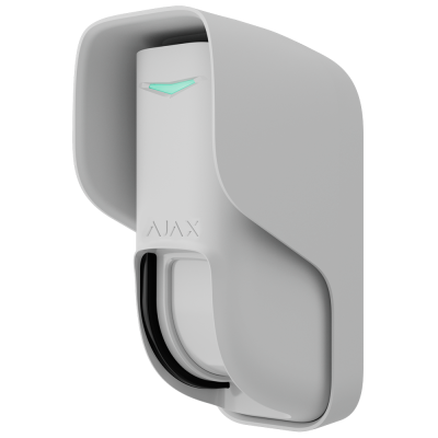 Sensor movimento exterior AJAX branco com visor verde