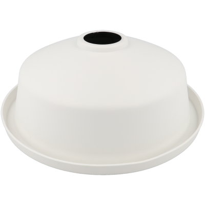 Tampa branca para bolos ou alimentos com pega preta no centro