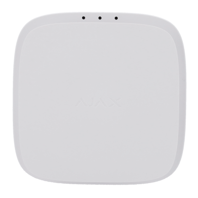 Dispositivo quadrado branco da marca AJAX com cantos arredondados