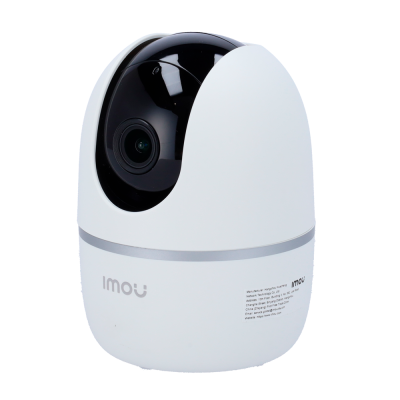 Câmara de vigilância IMOU branca e preta com etiqueta