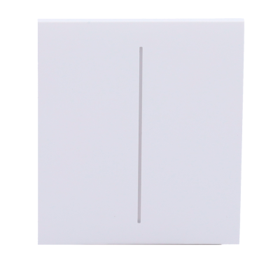 Interruptor elétrico quadrado branco com linha vertical