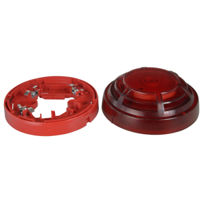 Sistema de alarme com base e tampa vermelhas