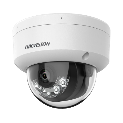 Câmara de vigilância dome HIKVISION branca com cúpula transparente