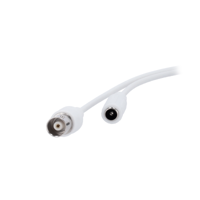 Cabo branco com conetores metálicos e preto