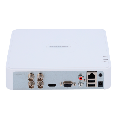 Dispositivo eletrónico branco com várias portas na parte traseira