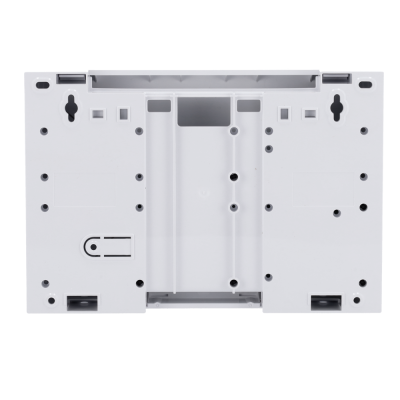 Base plástica branca com orifícios e encaixes